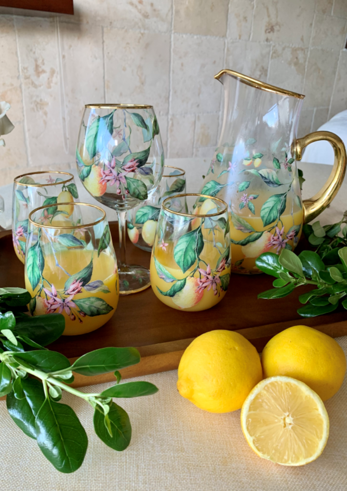 Summer Lemon Glasses