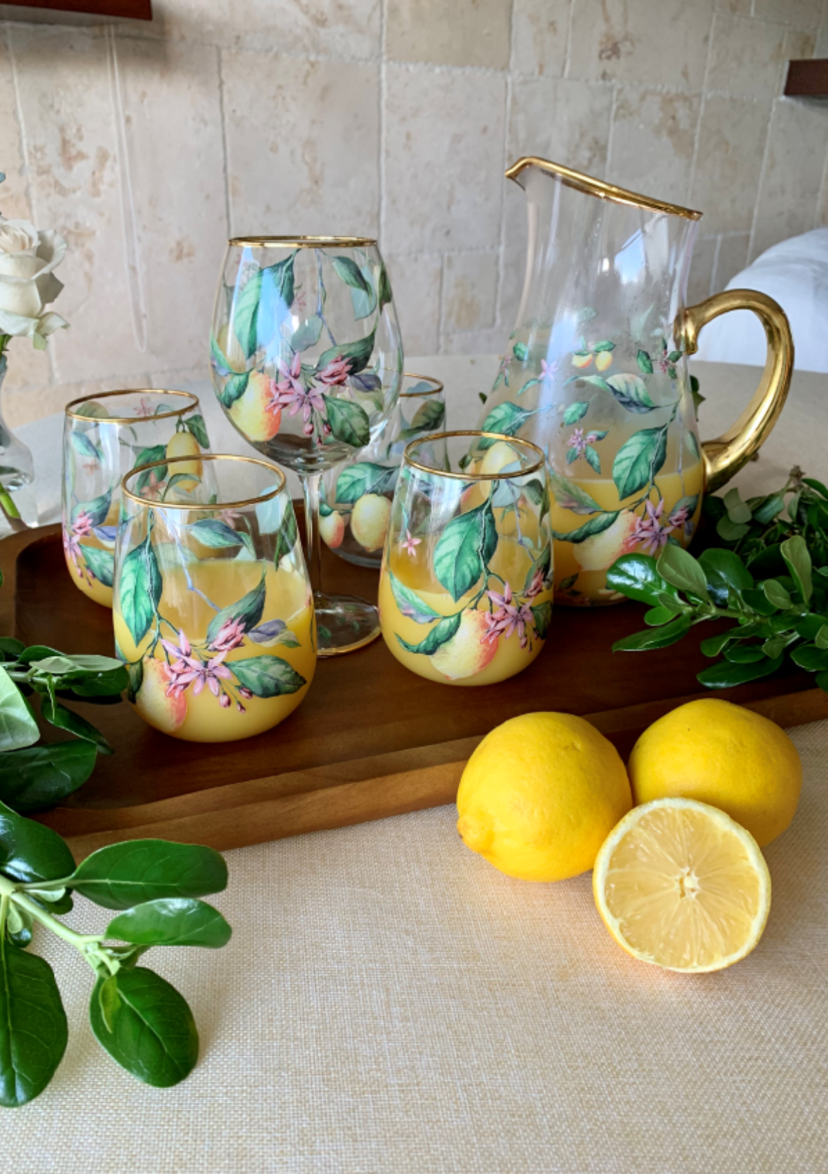 Summer Lemon Glasses