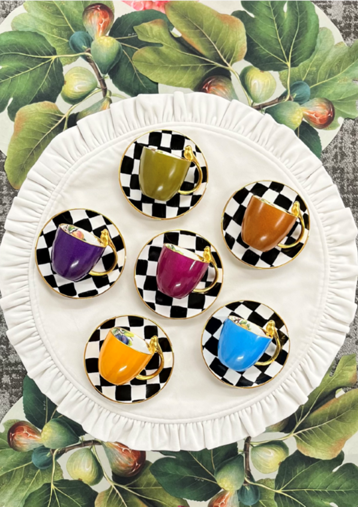 Fruits Chess Espresso Cups