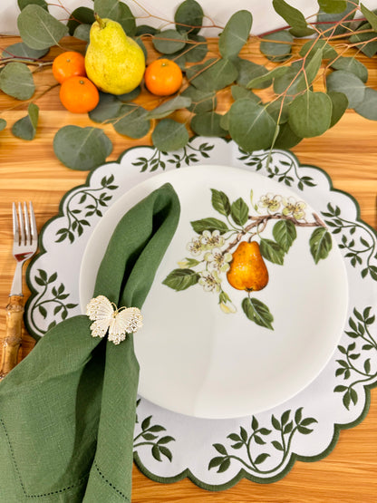 Butterfly napkin ring, metal (set of 2)