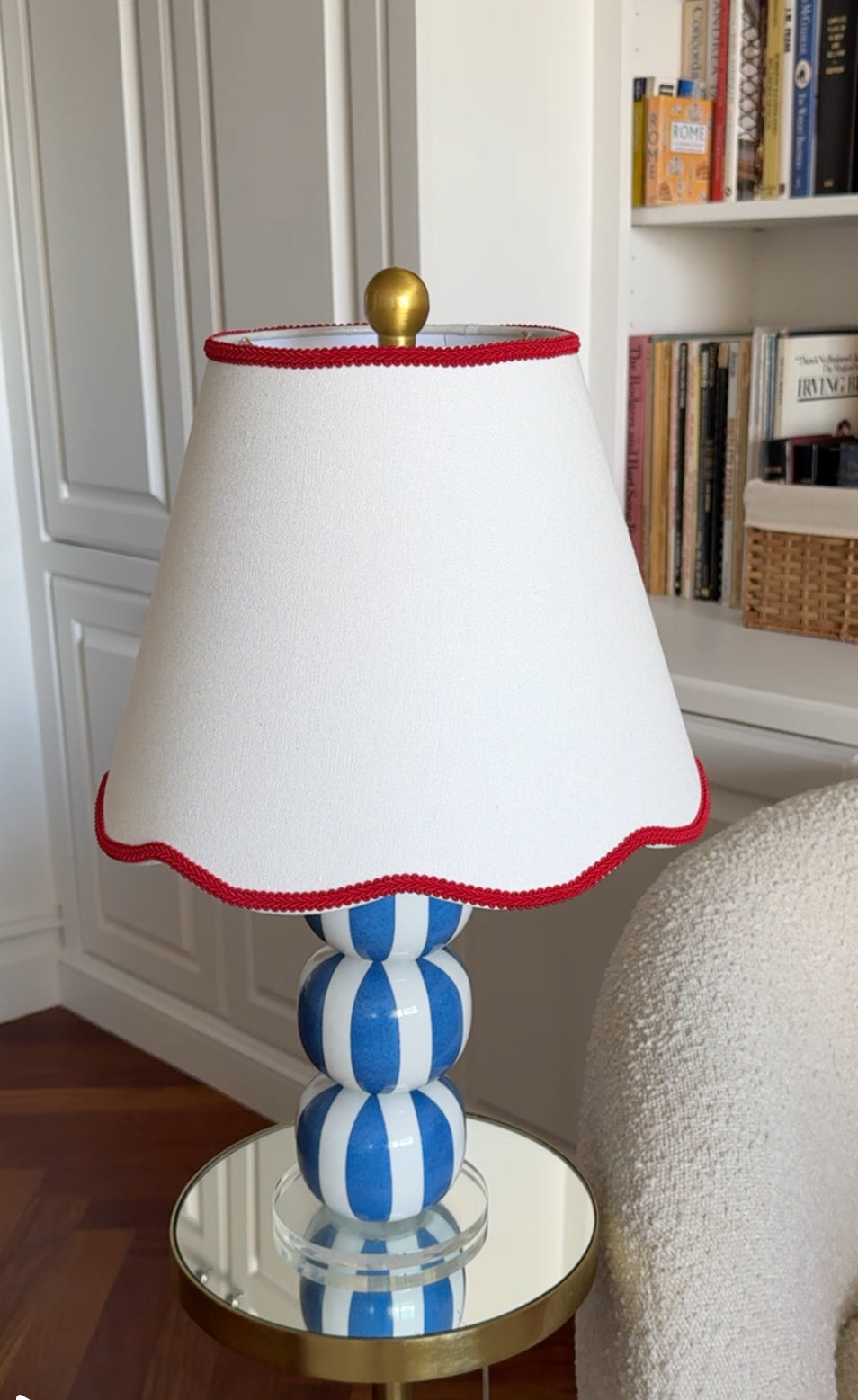 Blue Striped Lamp