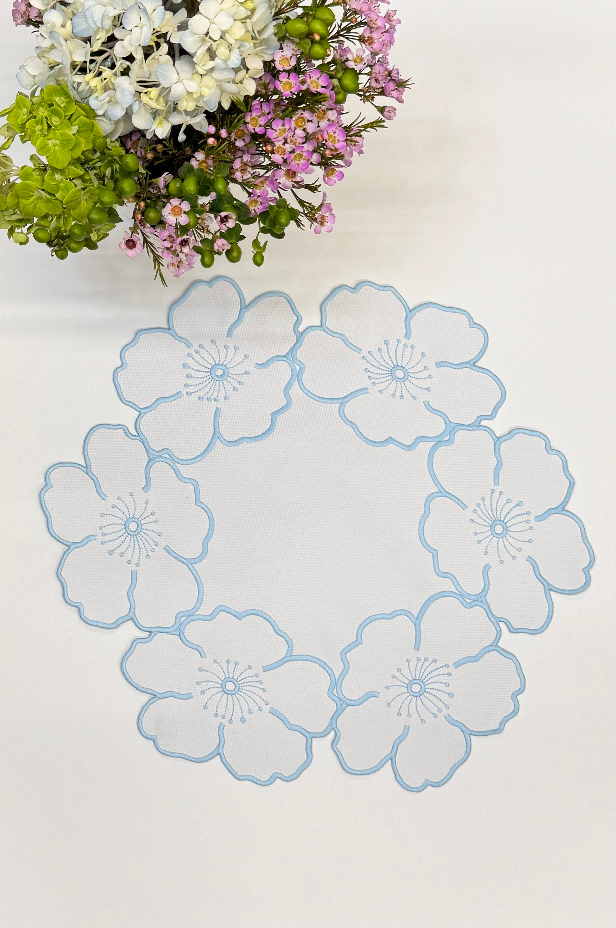 Hibiscus blue placemat