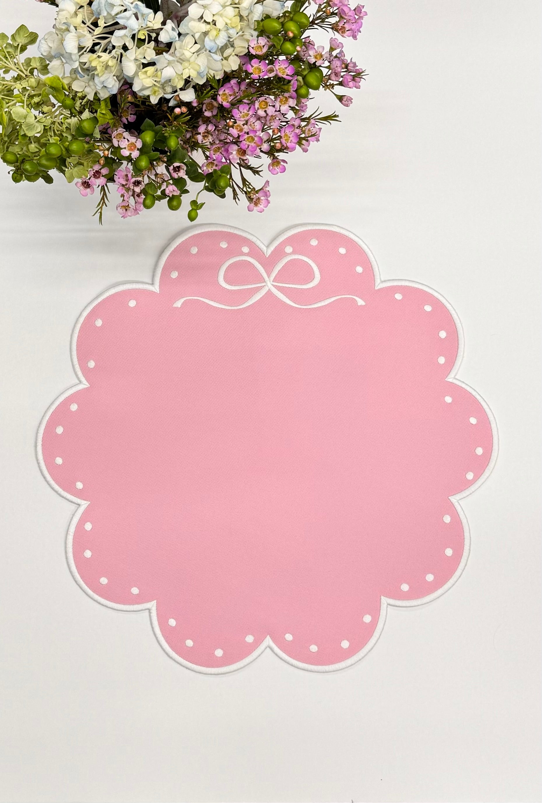 Bow in pink placemat