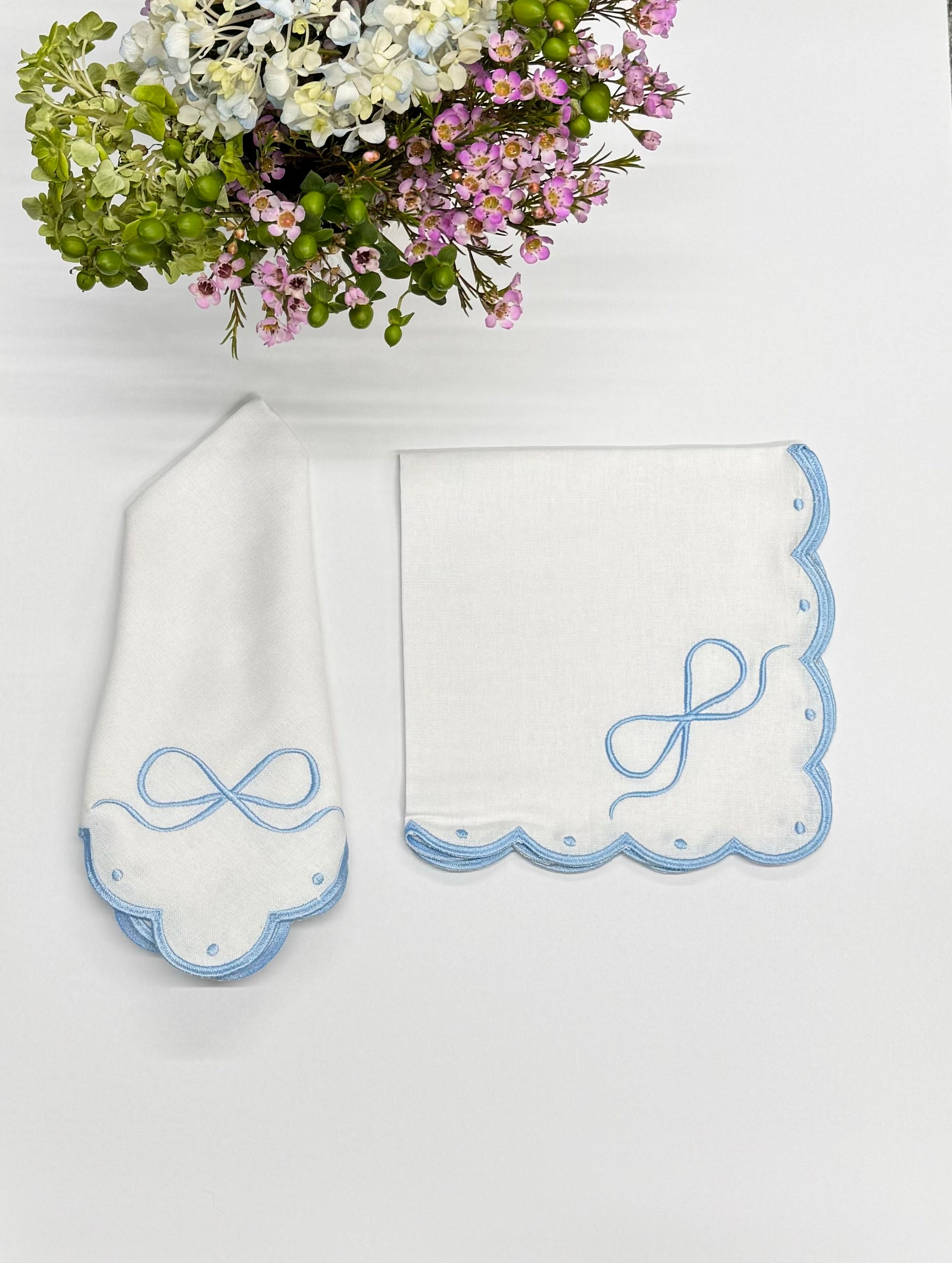 Bow in blue napkin