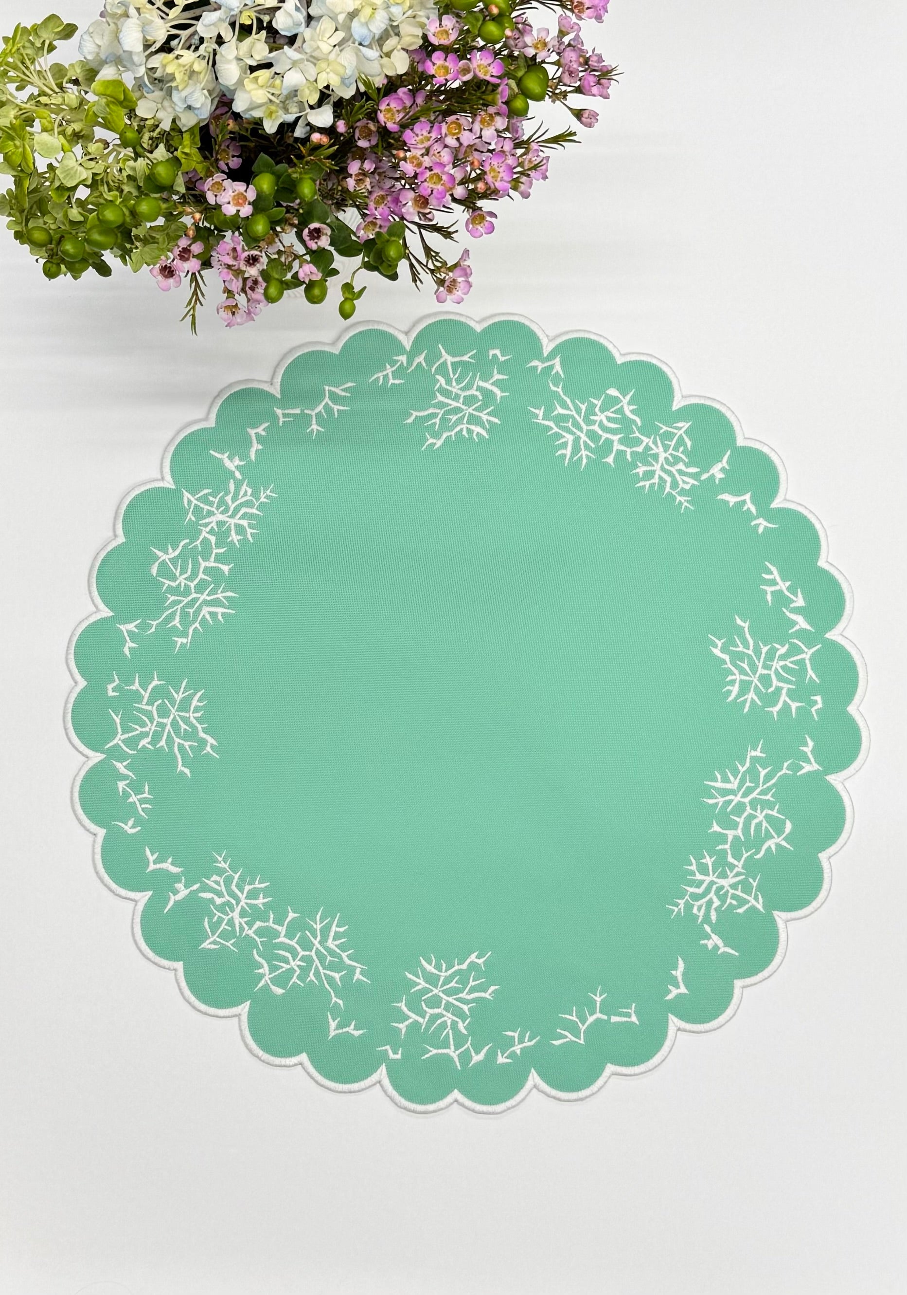 Teal Coral placemat