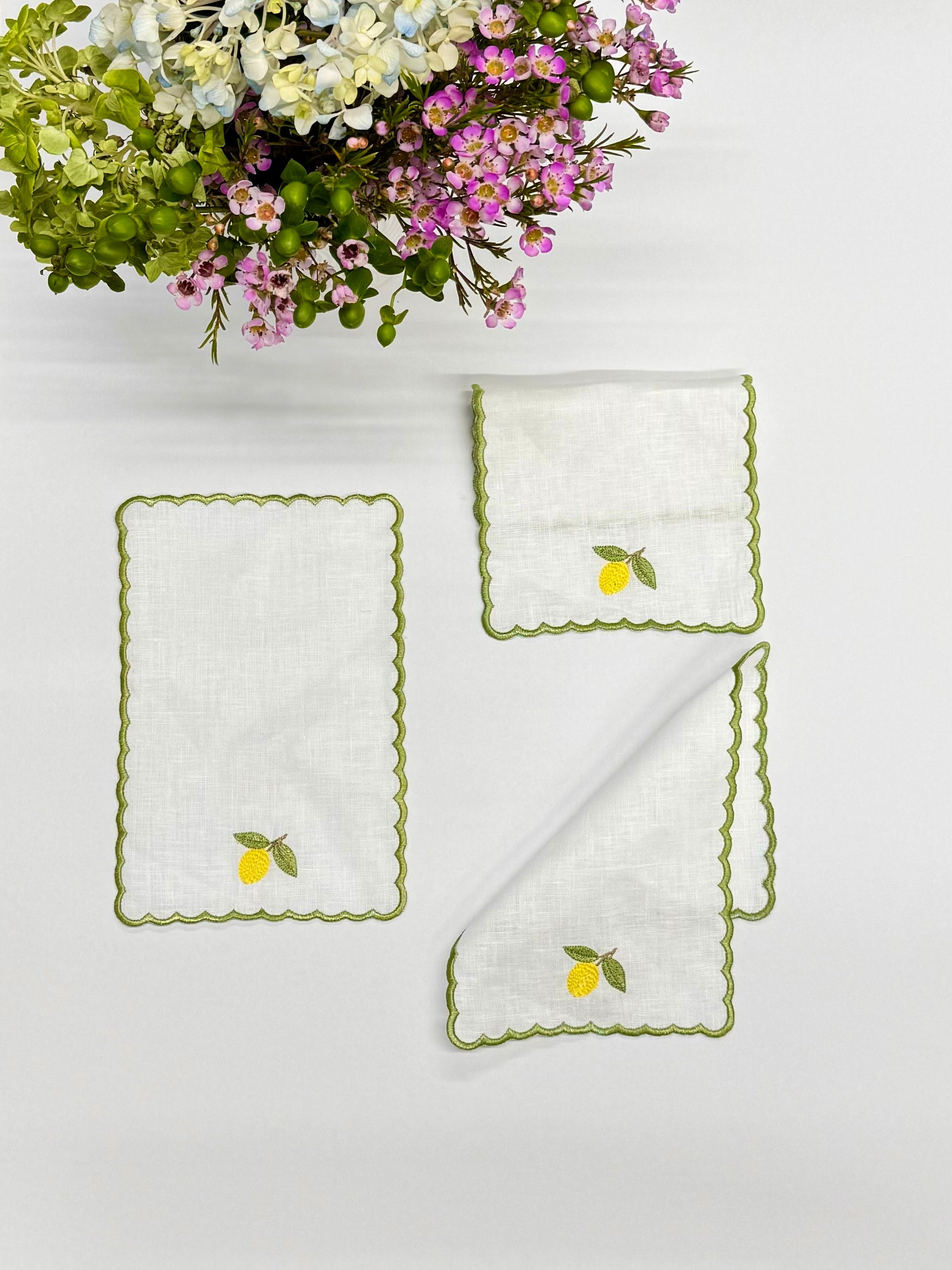 Cocktail Lemon Napkin   (set of 2)