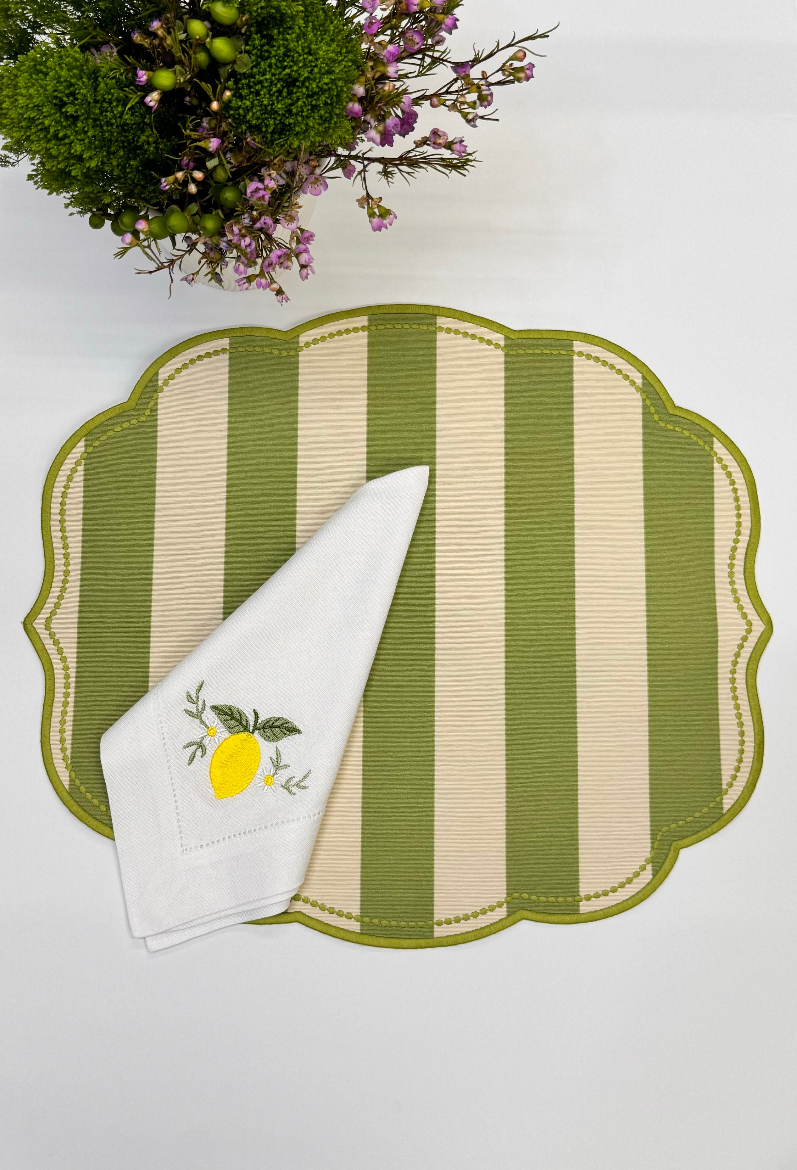 Green Stripes Placemat