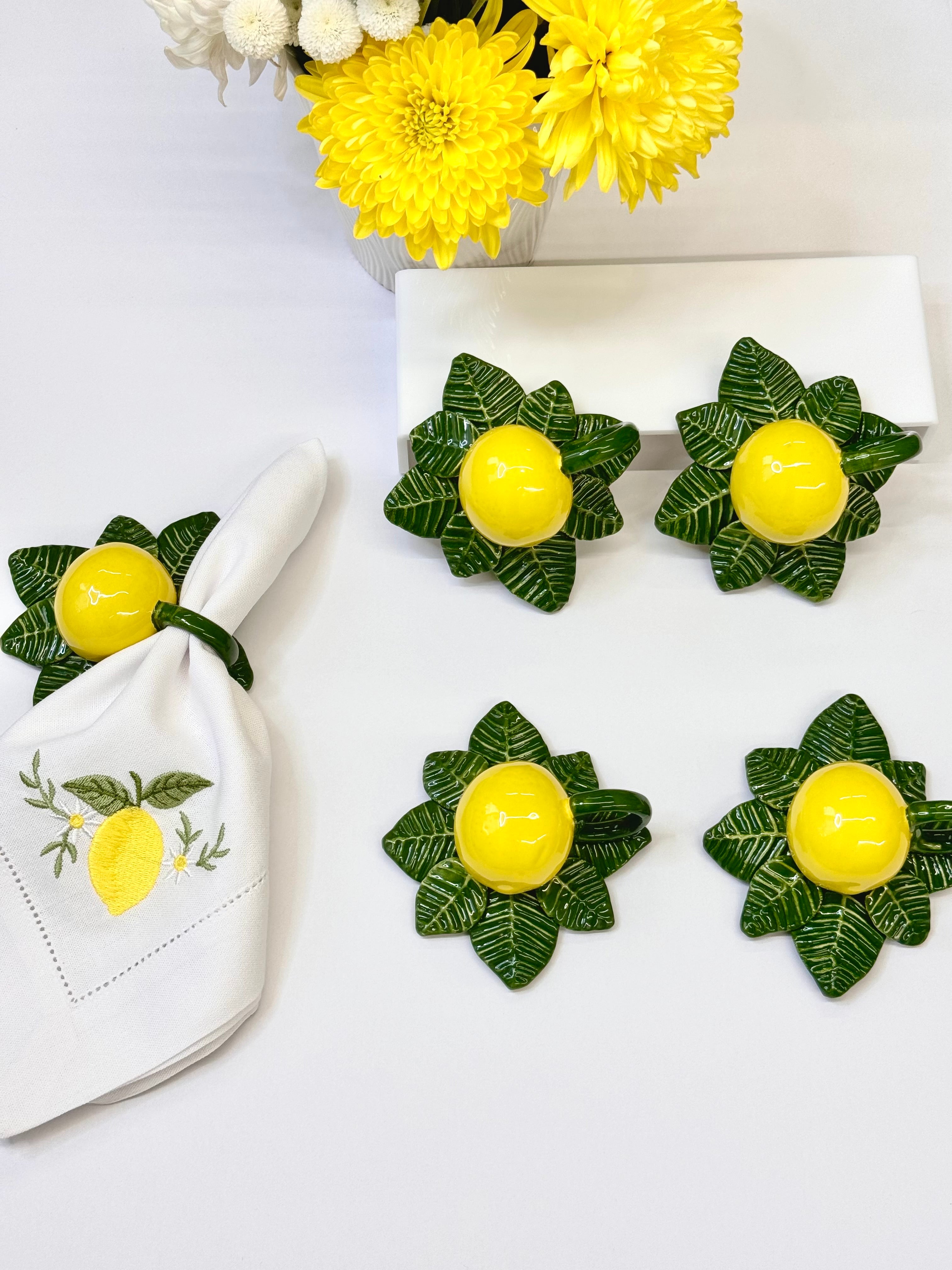 Lemon/Leaf Napkin Ring