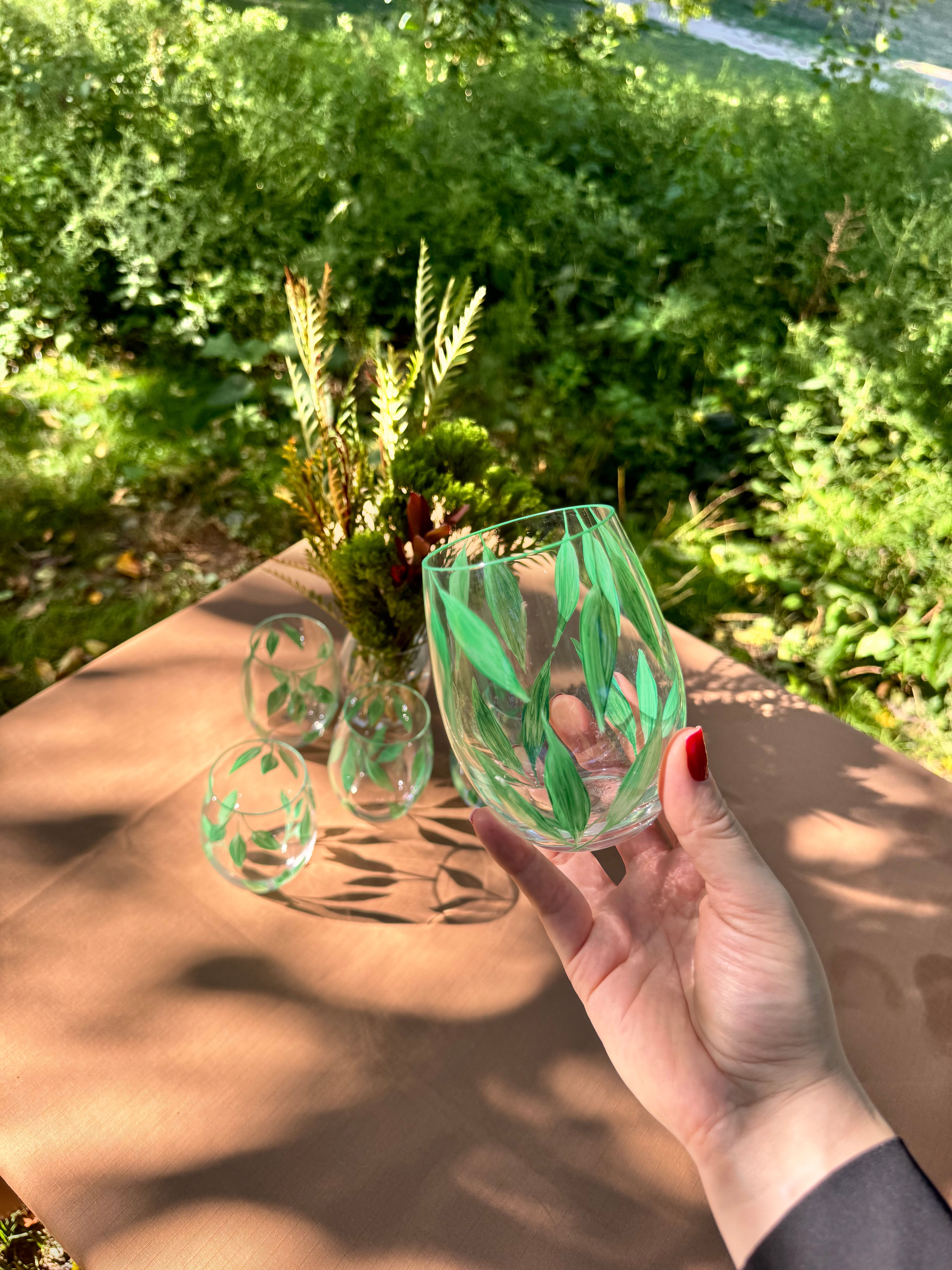 Leaves glasses (set of 2)