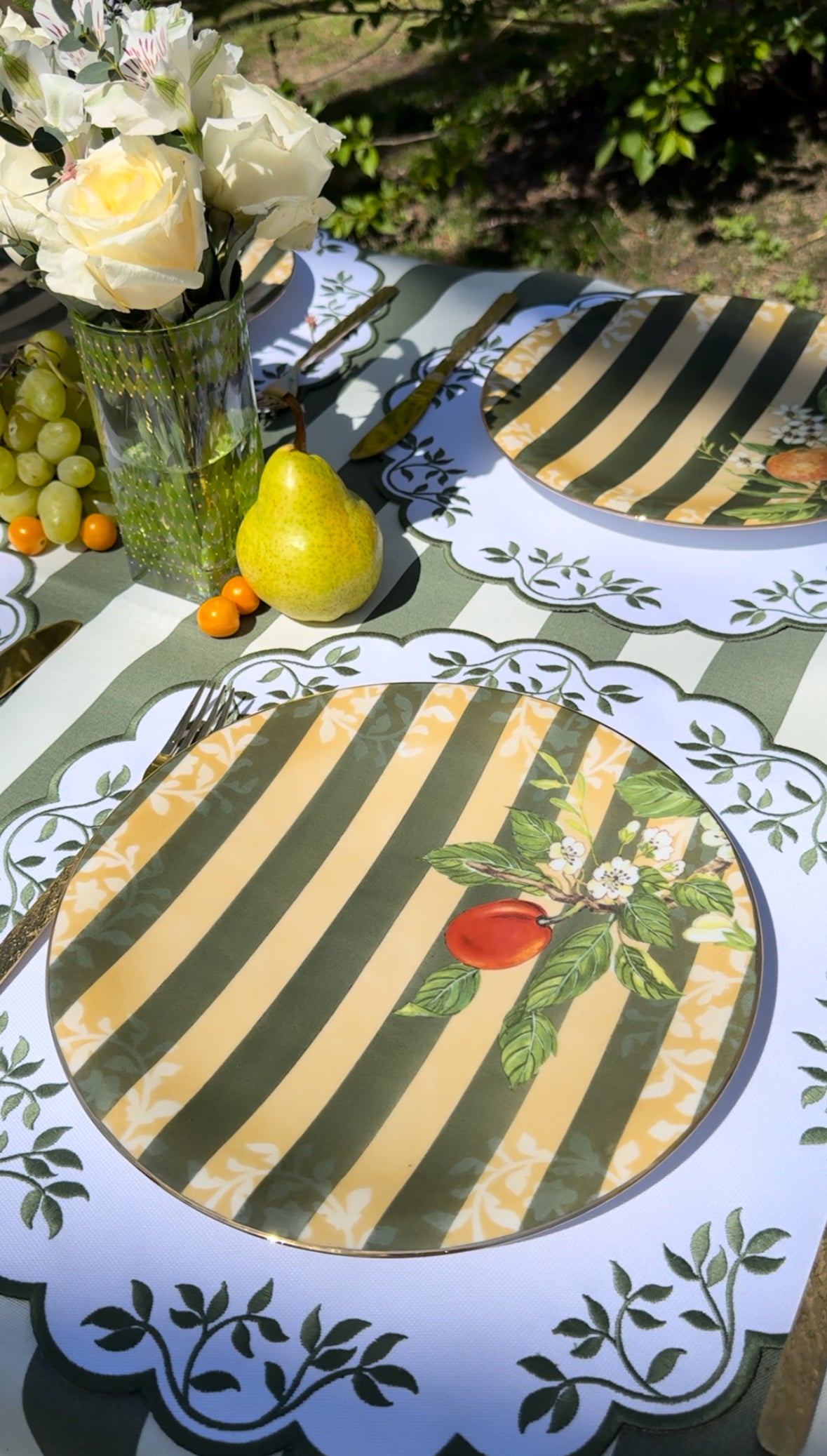 Fruit Stripes Dinner Plate