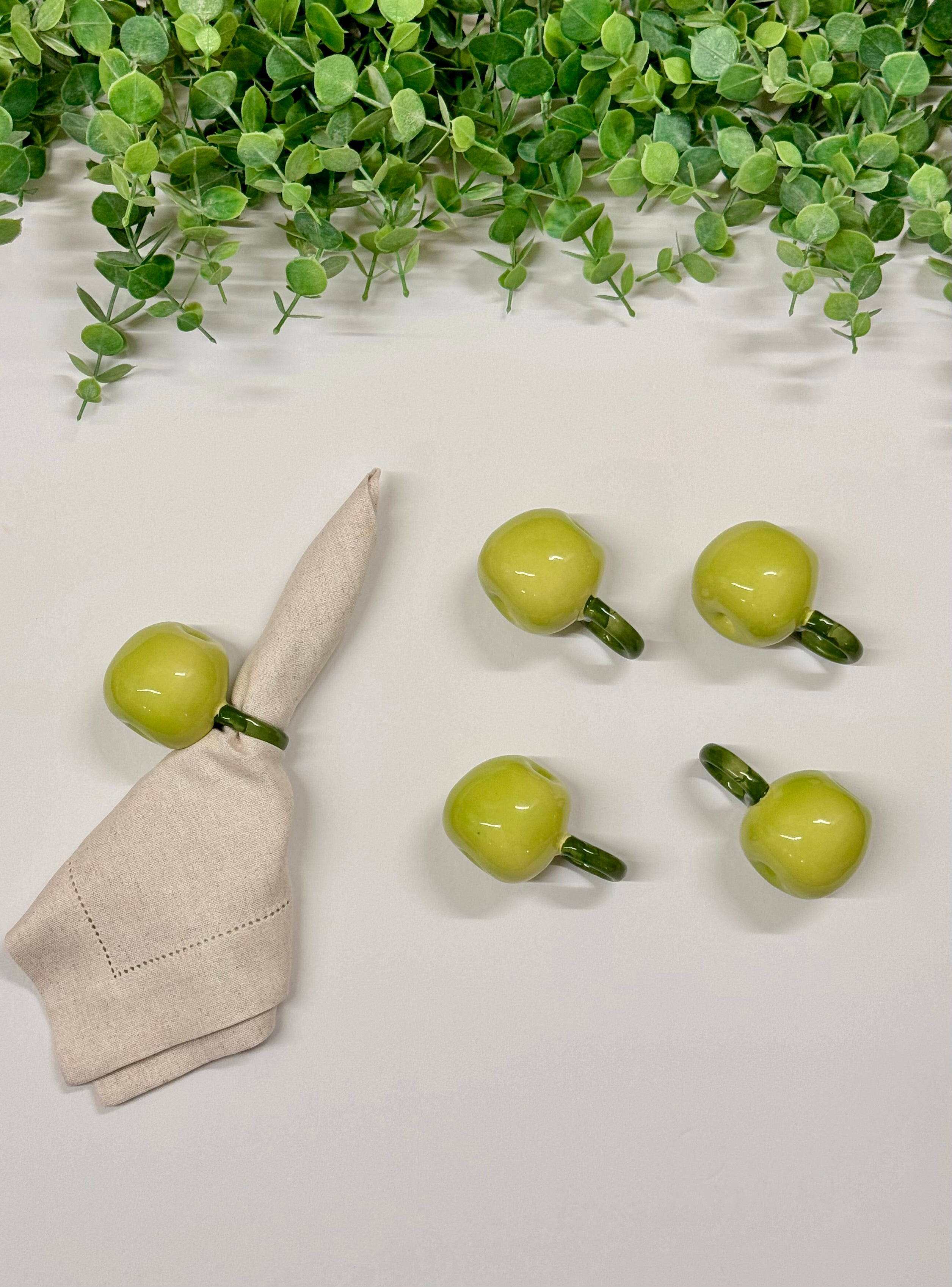 Green Apple Napkin Ring