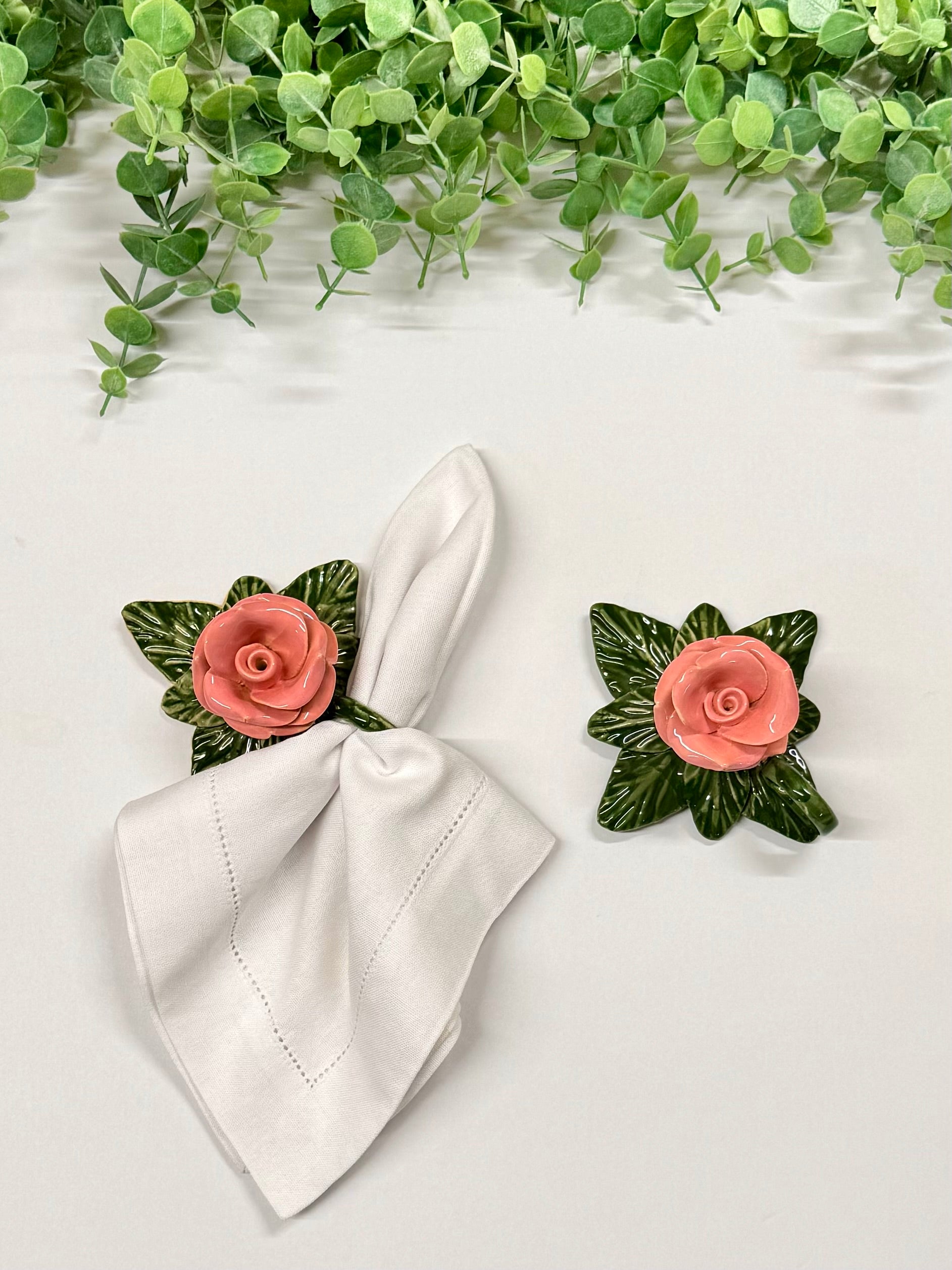 Pink Rose Napkin Ring