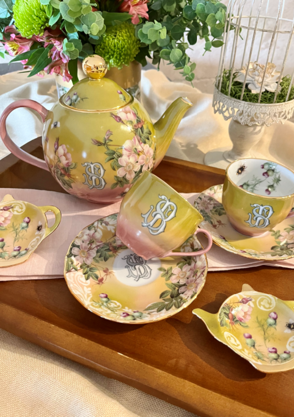 Momogram Tea Light Monogram Tea Set – Lovart